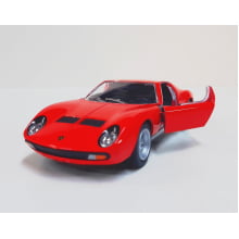  Miniatura de Ferro Lamborghini 1971 Miura P400 SV Vermelho 1/34