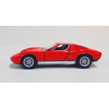  Miniatura de Ferro Lamborghini 1971 Miura P400 SV Vermelho 1/34