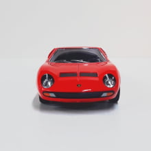  Miniatura de Ferro Lamborghini 1971 Miura P400 SV Vermelho 1/34