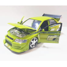 Miniatura de Ferro Mitsubishi Lancer Evo VII Velozes e Furiosos Escala 1/24