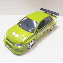 Miniatura de Ferro Mitsubishi Lancer Evo VII Velozes e Furiosos Escala 1/24