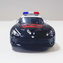 Miniatura de Ferro Policial Viper 2013 GTS Escala 1/36