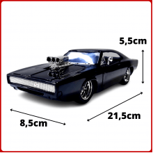 Miniatura Dodge Charger R/T do Toreto Velozes e Furiosos Escala 1/24