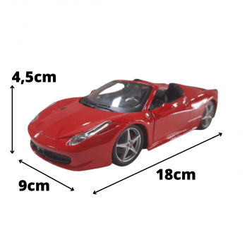 Mini Ferrari Spider 458 1/24 - Miniatura Escala 1/24