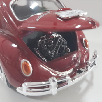 Mini 1/24 Fusca Volkswagen 1966 Beetle - Miniatura Escala 1/24 - com suporte para carga externa