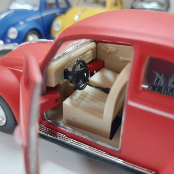 Mini 1/32 1967 Fusca Vlokswagen Classical Beetle Fosco - Miniatura Escala 1/32