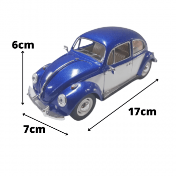 Mini 1/32 Fusca 67 Volkswagen Clássico - Miniatura Classical Beetle Escala 1/24