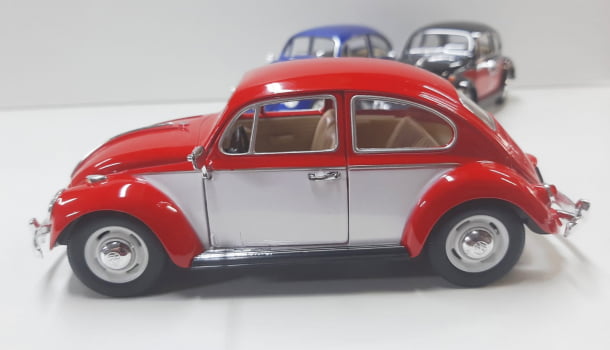 Mini 1/32 Fusca 67 Volkswagen Clássico - Miniatura Classical Beetle Escala 1/24