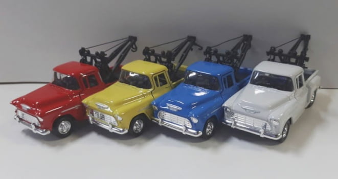 Mini 1/34 1955 Chevy Guincho Stepside Tow Truck - Miniatura Escala 1/34