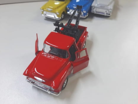 Mini 1/34 1955 Chevy Guincho Stepside Tow Truck - Miniatura Escala 1/34