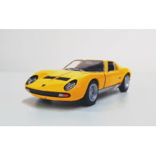  Miniatura de Ferro Lamborghini 1971 Miura P400 SV Amarelo 1/34