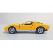  Miniatura de Ferro Lamborghini 1971 Miura P400 SV Amarelo 1/34