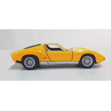  Miniatura de Ferro Lamborghini 1971 Miura P400 SV Amarelo 1/34