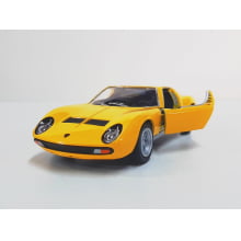  Miniatura de Ferro Lamborghini 1971 Miura P400 SV Amarelo 1/34