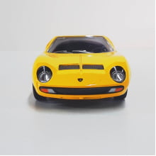  Miniatura de Ferro Lamborghini 1971 Miura P400 SV Amarelo 1/34