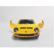  Miniatura de Ferro Lamborghini 1971 Miura P400 SV Amarelo 1/34