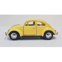  Miniatura de Ferro Volkswagen 1967 Fusca Beetle Clássico Amarelo 1/32