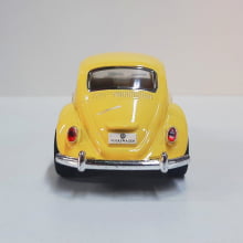  Miniatura de Ferro Volkswagen 1967 Fusca Beetle Clássico Amarelo 1/32