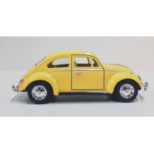  Miniatura de Ferro Volkswagen 1967 Fusca Beetle Clássico Amarelo 1/32