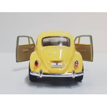  Miniatura de Ferro Volkswagen 1967 Fusca Beetle Clássico Amarelo 1/32