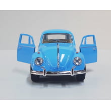  Miniatura de Ferro Volkswagen 1967 Fusca Beetle Clássico Azul 1/32