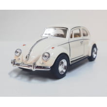  Miniatura de Ferro Volkswagen 1967 Fusca Beetle Clássico Bege 1/32