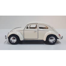  Miniatura de Ferro Volkswagen 1967 Fusca Beetle Clássico Bege 1/32