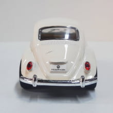  Miniatura de Ferro Volkswagen 1967 Fusca Beetle Clássico Bege 1/32