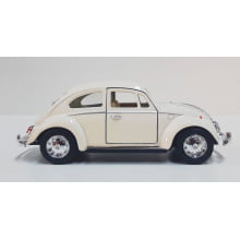  Miniatura de Ferro Volkswagen 1967 Fusca Beetle Clássico Bege 1/32