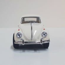  Miniatura de Ferro Volkswagen 1967 Fusca Beetle Clássico Bege 1/32