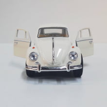  Miniatura de Ferro Volkswagen 1967 Fusca Beetle Clássico Bege 1/32