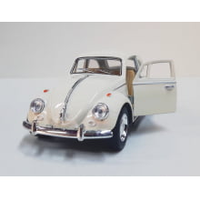  Miniatura de Ferro Volkswagen 1967 Fusca Beetle Clássico Bege 1/32