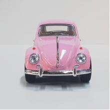  Miniatura de Ferro Volkswagen 1967 Fusca Beetle Clássico Rosa 1/32