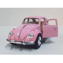  Miniatura de Ferro Volkswagen 1967 Fusca Beetle Clássico Rosa 1/32