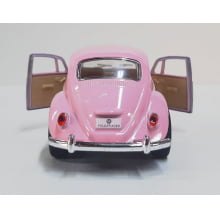  Miniatura de Ferro Volkswagen 1967 Fusca Beetle Clássico Rosa 1/32